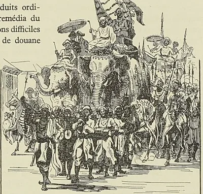 LE CORTÈGE IMPÉRIAL DU GRAND MOGOL. (G. Hanotaux fils.)