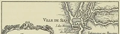 LE COURS DU MÉNAM, carte de l’ingénieur François. Bibliothèque nationale