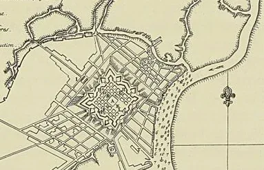 PLAN DE SAIGON EN 1795, d’après un dessin de Dayot, service hydrographique de la marine