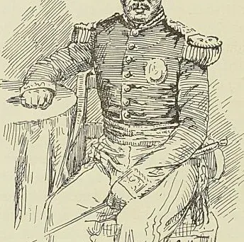 LE ROI DE SIAM, d’après un dessin du naturaliste Mouhot, 1859