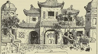 PAGODE A HANOI, d’après un document de la Société de géographie