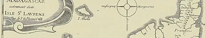 CARTE DE MADAGASCAR par Flacourt. Flacourt : Histoire de la grande île Madagascar