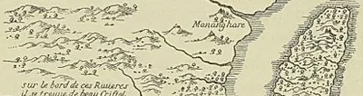 CARTE DE L’ÎLE SAINTE-MARIE. Flacourt : Histoire de la grande île Madagascar