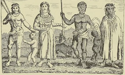 LA PORTE DE LA CITADELLE DE FORT-DAUPHIN : ÉTAT ACTUEL.... SA FEMME, TOUS DEUX NÈGRES…