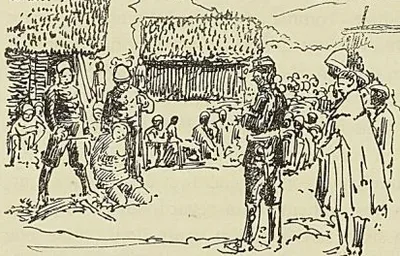 PRISONNIERS HOVAS, d’après un dessin d’Oulevay. Docteur Hocquart : l’Expédition à…