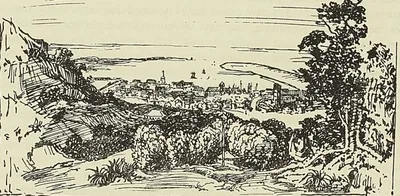 LE PORT-LOUIS VU DE L’INTÉRIEUR DE L’ÎLE (D’après un dessin de Dauvin) (Gravé par…