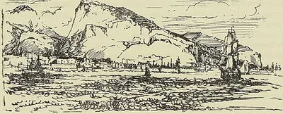 VUE DE PORT-LoUIS, d’après un dessin de Milbert, gravé par Lejeune