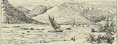 VUE DU GRAND PORT PRÈS DE MAHEBOURG, d’après une aquarelle de A. Erny : Séjour à l’ile…