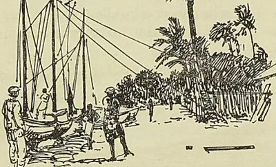 CAP TEVAITOÉ. ILES SOUS LE VENT. Expédition de 1897, emplacement du combat où périt…