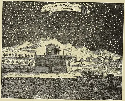L’OBSERVATOIRE DU CAP, d’après le P. Tachard : Voyage de Siam (1686)
