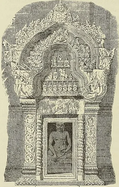 CHAPELLE DU TEMPLE DE WAT-PHOU, d’après F. Garnier : Voyage d’exploration en Indo-Chine