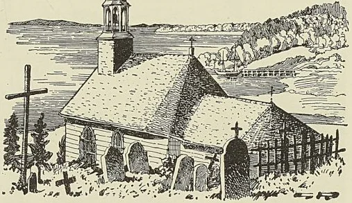 LA CHAPELLE DE TADOUSSAC, d’après une peinture de Maillard