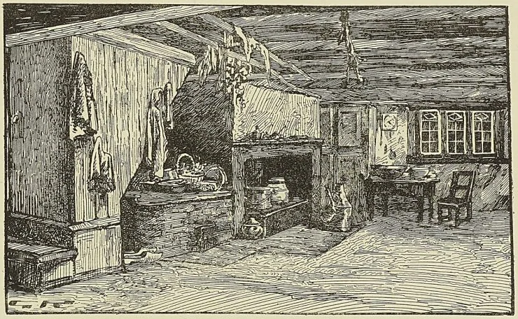 UN INTÉRIEUR CANADIEN, d’après une aquarelle de M. Horatio Walker
