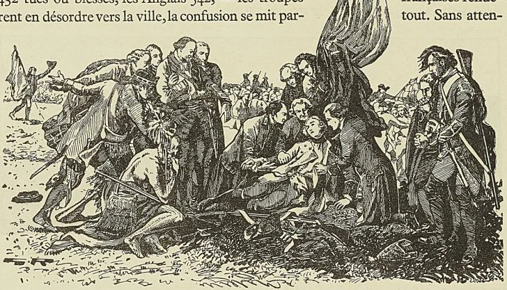 MORT DU GÉNÉRAL WOLFE, d’après le tableau de West
