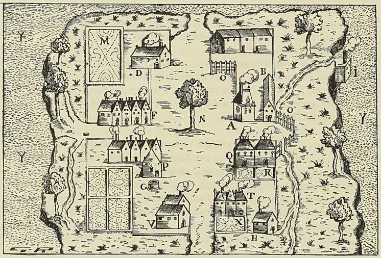 HABITATION DE SAINTE-CROIX (extrait de Champlain : Voyages à la Nouvelle-France)