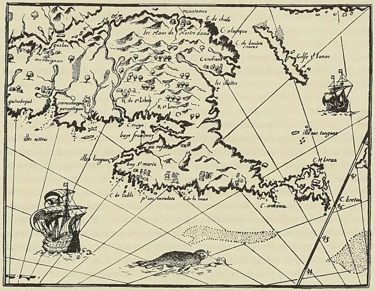 CARTE DE L’AcADIE (extrait de Champlain : Voyages à la Nouvelle-France)