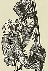 LE SOLDAT DE L’EXPÉDITION D’ALGER, d’après une lithographie de Raffet