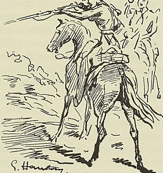 CHASSEUR D’AFRIQUE, croquis de Raffet
