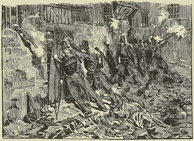 MORT DU CAPITAINE LEBLANC, d’après la lithographie de Raflet