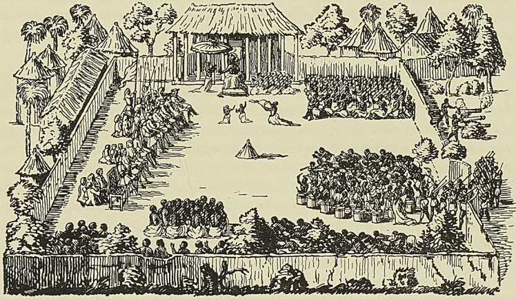 COURONNEMENT DU ROI DE JUDA, d’après le Voyage du chevalier des Marchais