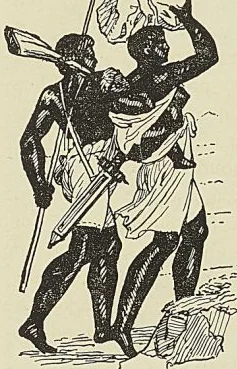 INDIGÈNE ARMÉ ET SON ESCLAVE, d’après Durand. Atlas pour servir au voyage du Sénégal