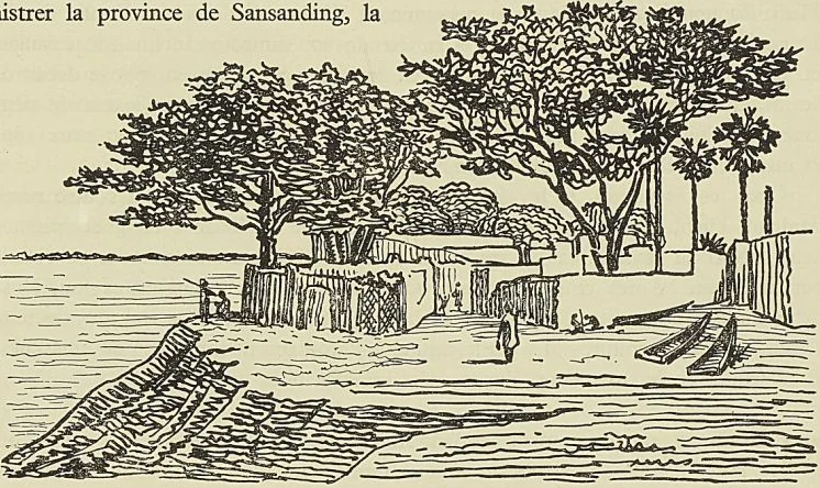 SANSANDING. LA POINTE DE SOMONOs, d’après un croquis de Mage