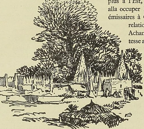 KONG, LA MOSQUÉE, d’après un croquis du lieutenant Binger
