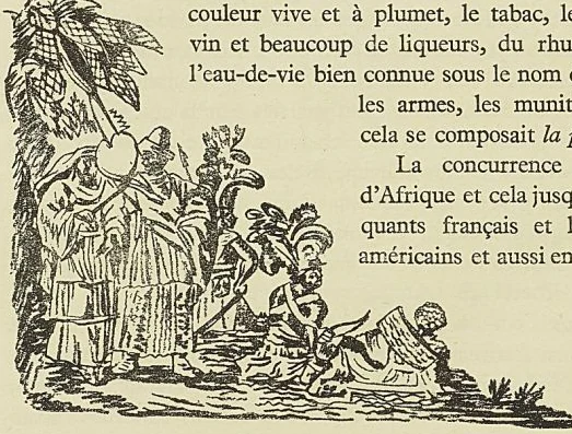 HABITANTS DU CONGO, cartouche d’une carte portugaise du Congo et de l’Angola, XVII° siècle