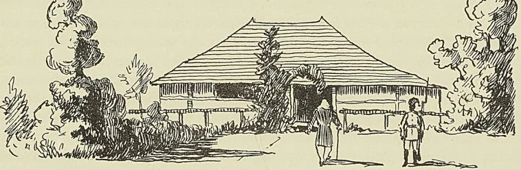 : ORIGINE DE LA CRÉATION DE BRAZZAVILLE (D’après un croquis de M. de Chavannes).