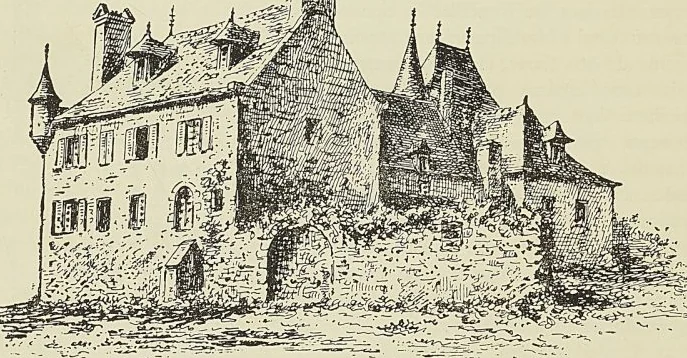 LA MAISON DE DUPLEIX A PENANRUE EN PLOUJEAN, d’après A. Martineau : Dupleix