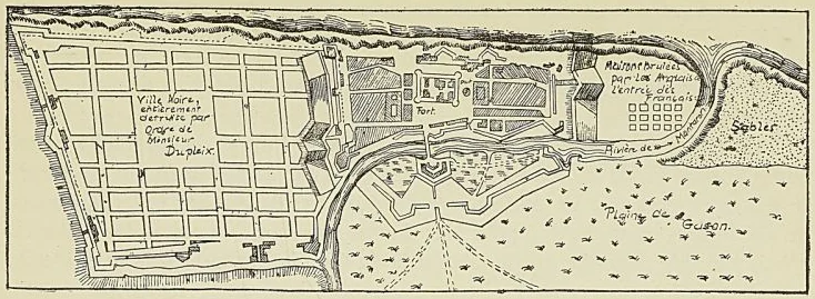 PLAN DE MADRAS, PARTIE SUR LA MER (1746)