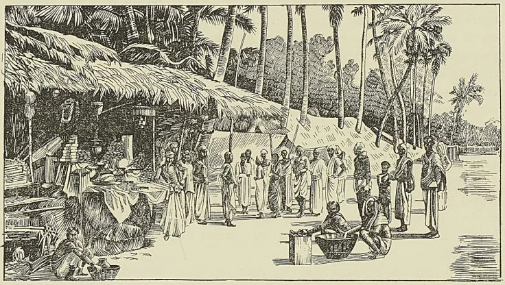 PONDICHERY : MARCHÉ INDIGÈNE. (A. Reiss.)