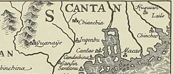 CARTE DE L’INDOCHINE, India Orientalis, extraite de l’Atlas Mercator (1628)