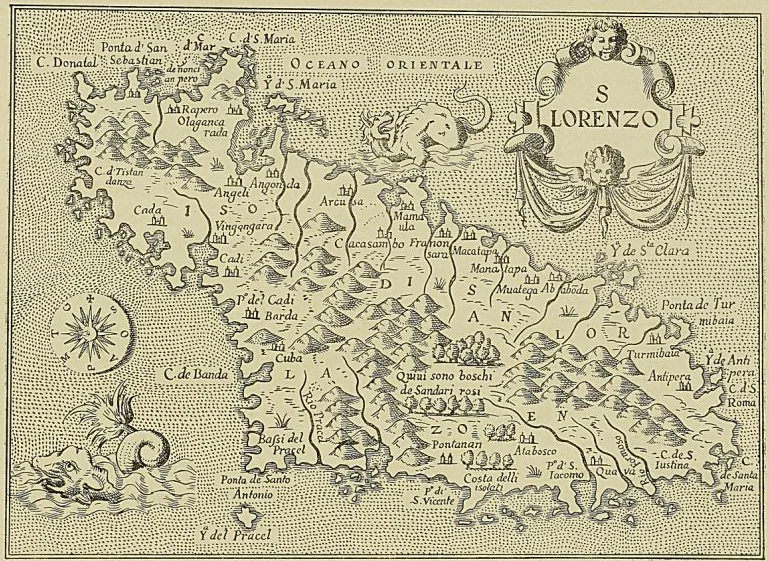 CARTE DE MADAGASCAR PAR PORCACCHI (1579), d’après l’Isole piu famose del mondo
