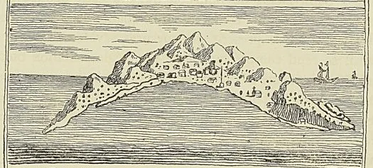 VUE DE SAINT-DENIS ET SAINT-PAUL quis de Mondevergue ; (D’après une carte de la Bibliothèque Nationale). elle…
